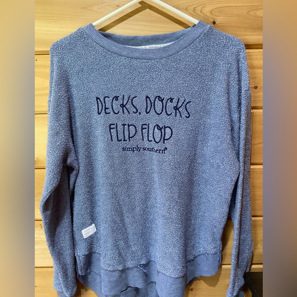 Blue Simply Southern light pullover